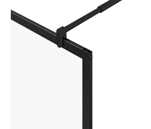 Ieejas Dušas Siena Melna 80 X 195 X 0.5 Cm Stikls Un Alumīnijs Vidaxl