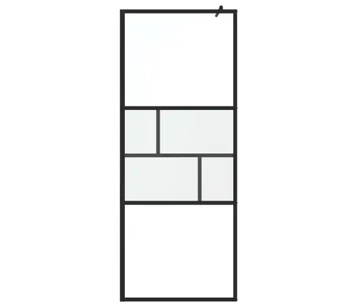 Ieejas Dušas Siena Melna 80 X 195 X 0.5 Cm Stikls Un Alumīnijs Vidaxl