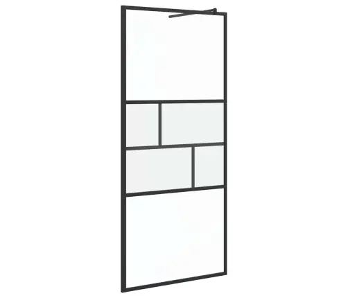 Ieejas Dušas Siena Melna 80 X 195 X 0.5 Cm Stikls Un Alumīnijs Vidaxl