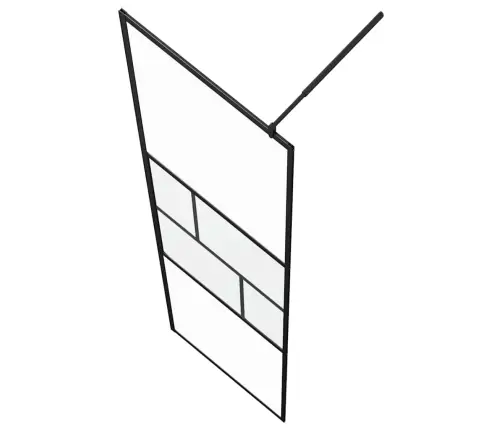 Ieejas Dušas Siena Melna 80 X 195 X 0.5 Cm Stikls Un Alumīnijs Vidaxl