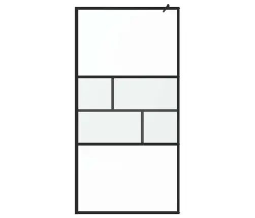 Ieejas Dušas Siena Melna 80 X 195 X 0.5 Cm Stikls Un Alumīnijs Vidaxl