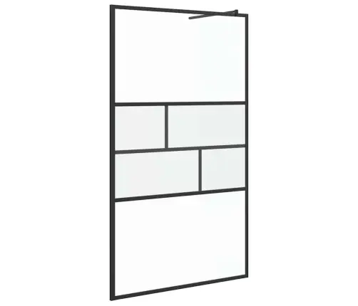 Ieejas Dušas Siena Melna 80 X 195 X 0.5 Cm Stikls Un Alumīnijs Vidaxl