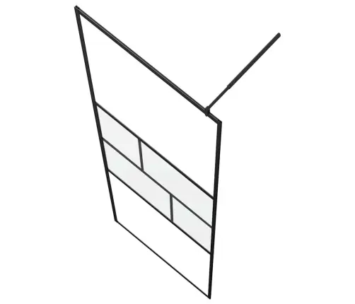 Ieejas Dušas Siena Melna 80 X 195 X 0.5 Cm Stikls Un Alumīnijs Vidaxl