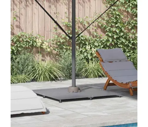 Päikesevarju Jalg Tume Hall Puidu Välimus 100 X 100 X 4 Cm