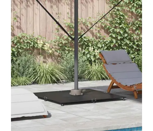 Saulessarga Pamatne Melna 100 X 100 X 4 Cm Tērauds Vidaxl