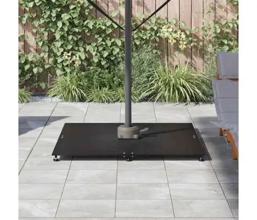 Saulessarga Pamatne Melna 100 X 100 X 4 Cm Tērauds Vidaxl