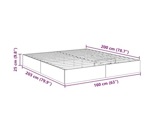 Ottomani Voodiraam Valge 193 X 120 X 25 Cm Saepuruplaat