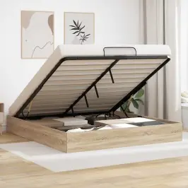 Otomano Lovos Rėmas Sonoma Ąžuolas 193 X 120 X 25 Cm