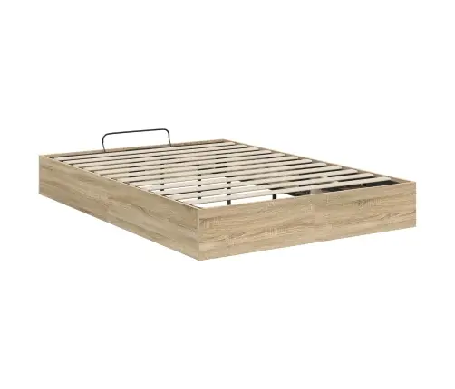Otomāna Gultas Rāmis Sonoma Ozols 193 X 120 X 25 Cm Vidaxl