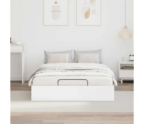 Ottomani Voodiraam Valge 193 X 120 X 25 Cm Saepuruplaat