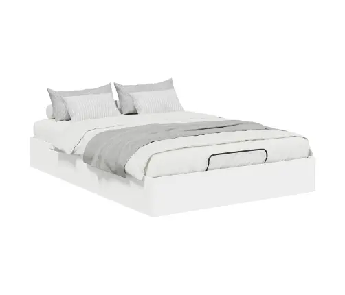 Ottomani Voodiraam Valge 193 X 120 X 25 Cm Saepuruplaat