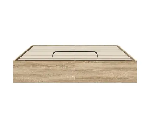 Otomāna Gultas Rāmis Sonoma Ozols 193 X 120 X 25 Cm Vidaxl