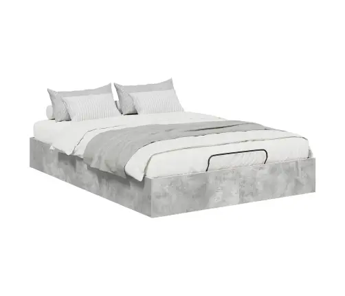 Otomāna Gultas Rāmis Betons 193 X 120 X 25 Cm Skaidu Plāksne Vidaxl