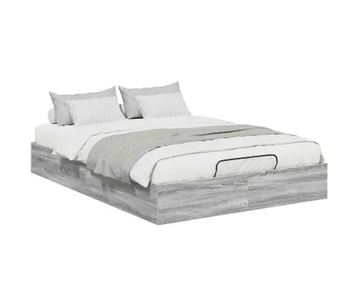 Otomano Lovos Rėmas Su Saugykla Pilkas Sonoma 193 X 120 X 25 Cm