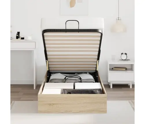 Otomano Lovos Rėmas Sonoma Ąžuolas 193 X 120 X 25 Cm