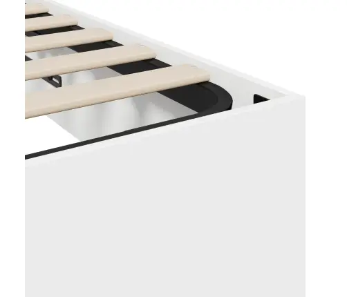 Ottomani Voodiraam Valge 193 X 120 X 25 Cm Saepuruplaat