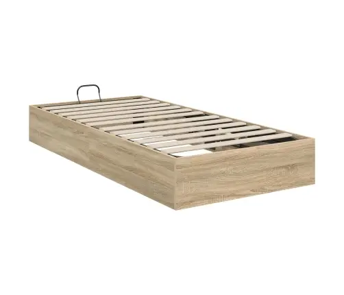 Otomāna Gultas Rāmis Sonoma Ozols 193 X 120 X 25 Cm Vidaxl