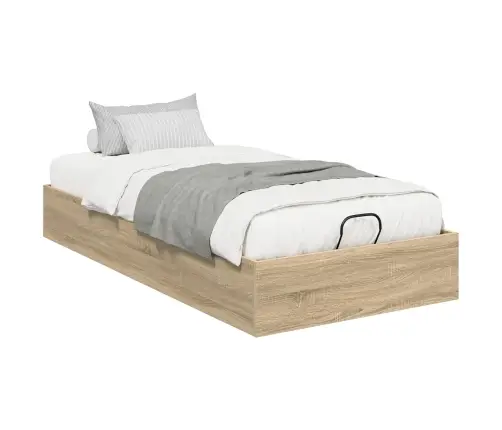 Otomāna Gultas Rāmis Sonoma Ozols 193 X 120 X 25 Cm Vidaxl