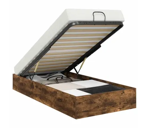 Ottomani Voodiraam Suitsetatud Tamm 193 X 120 X 25 Cm