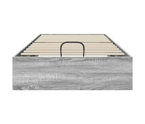Otomāna Gultas Rāmis Pelēks Sonoma 193 X 120 X 25 Cm Vidaxl