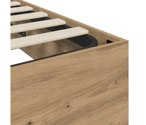 Otomano Lovos Rėmas Su Saugykla Amatininkų Ąžuolas 90 X 200 Cm