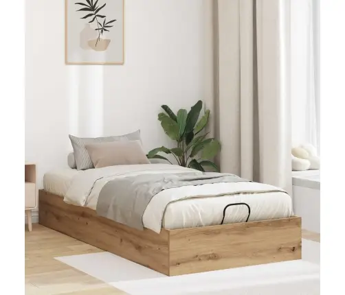 Otomano Lovos Rėmas Su Saugykla Amatininkų Ąžuolas 90 X 200 Cm