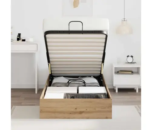 Otomano Lovos Rėmas Su Saugykla Amatininkų Ąžuolas 90 X 200 Cm