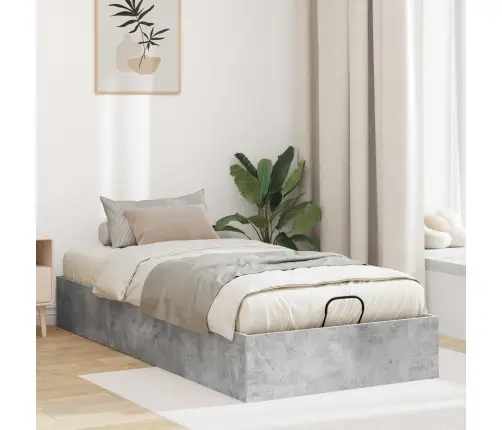 Ottomani Voodiraam Betoonhall 80,5 X 200 Cm Tehispuit