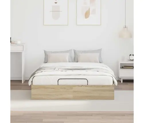 Otomano Lovos Rėmas Sonoma Ąžuolas 193 X 120 X 25 Cm