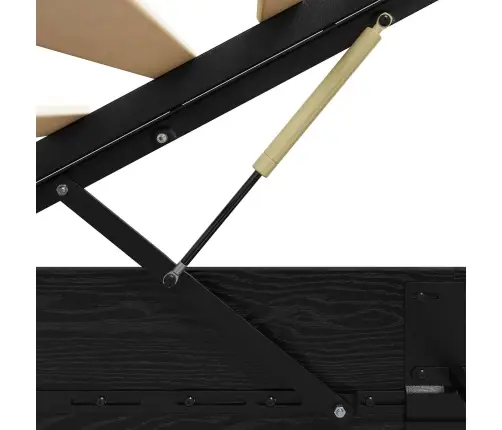 Otomāna Gultas Rāmis Melns Ozolkoks 193 X 120 X 25 Cm Vidaxl