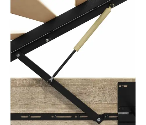 Otomāna Gultas Rāmis Sonoma Ozols 193 X 120 X 25 Cm Vidaxl