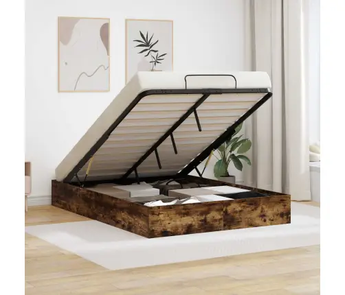 Ottomani Voodiraam Suitsetatud Tamm 193 X 120 X 25 Cm