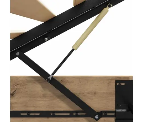 Otomāna Gultas Rāmis Mākslīgā Ozola 193 X 120 X 25 Cm Vidaxl