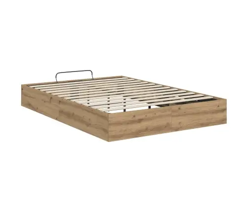 Otomāna Gultas Rāmis Mākslīgā Ozola 193 X 120 X 25 Cm Vidaxl