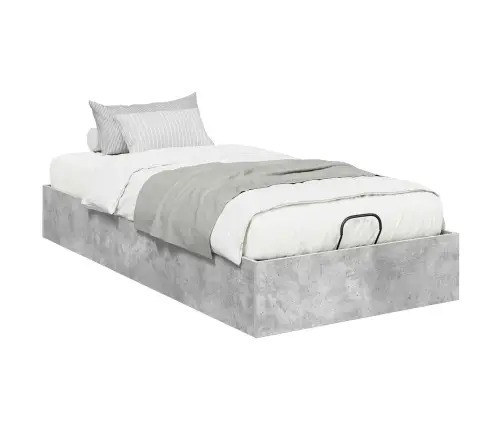 Ottomani Voodiraam Betoonhall 193 X 75,5 X 25 Cm Tehispuit