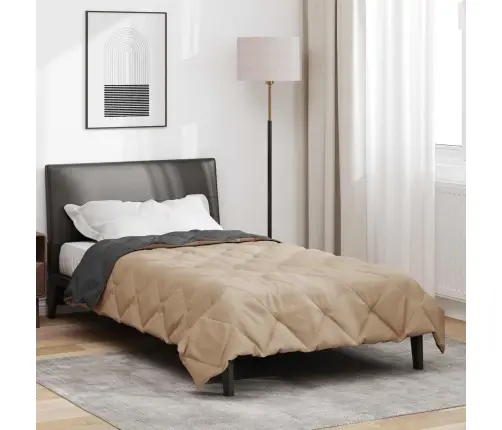 Vasaros Antklodė Antracito Ir Taupe 200 X 140 Cm Mikropluoštas