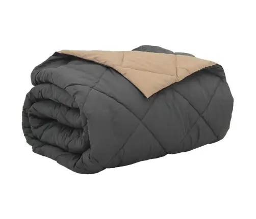 Vasaras Segas Antracīts Un Taupe 220 X 260 Cm Mikrošķiedra Vidaxl