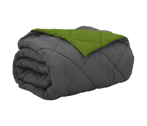 Vasaras Segas Zaļš Un Antracīts 240 X 200 Cm Mikrošķiedra Vidaxl