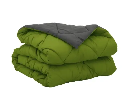 Vasaras Segas Zaļš Un Antracīts 220 X 140 Cm Mikrošķiedra Vidaxl