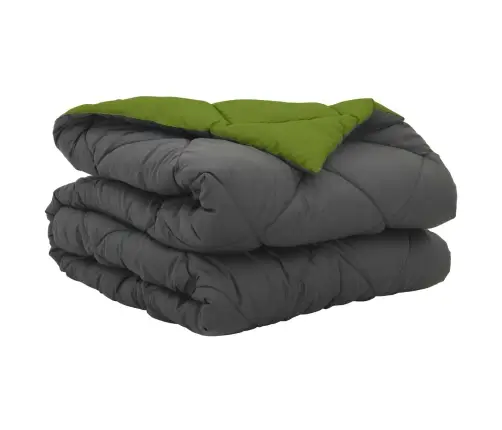 Vasaras Segas Zaļš Un Antracīts 220 X 140 Cm Mikrošķiedra Vidaxl