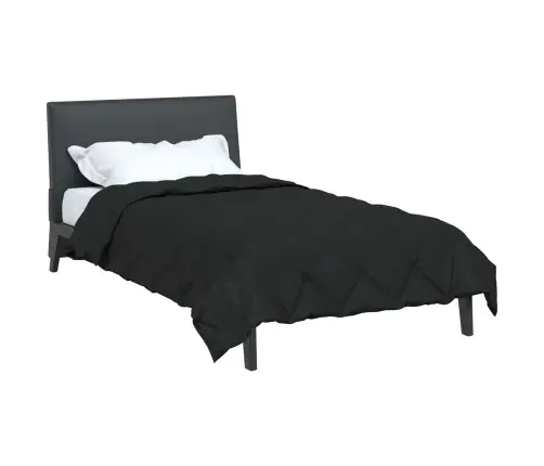 Vasaras Segas Melna 220 X 140 Cm Mikrošķiedra Vidaxl