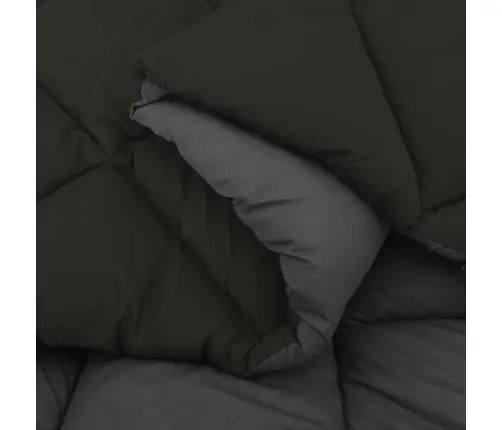 Vasaras Segas Melns Un Anthracite 200 X 140 Cm Mikrošķiedra Vidaxl