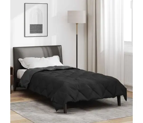 Vasaras Segas Melns Un Anthracite 200 X 140 Cm Mikrošķiedra Vidaxl