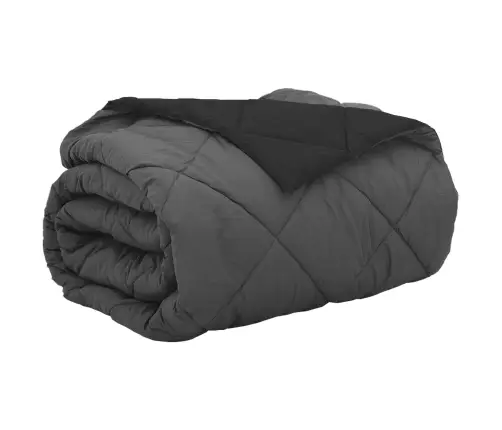 Vasaras Segas Melns Un Anthracite 240 X 260 Cm Mikrošķiedra Vidaxl