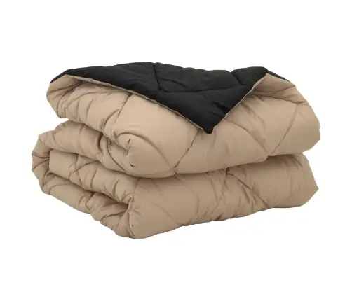 Vasaras Segas Melns Un Taupe 200 X 155 Cm Mikrošķiedra Vidaxl