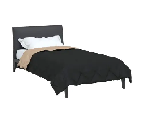 Vasaras Segas Melns Un Taupe 200 X 155 Cm Mikrošķiedra Vidaxl