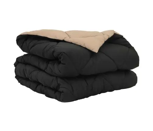 Vasaras Segas Melns Un Taupe 220 X 155 Cm Mikrošķiedra Vidaxl