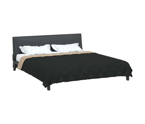 Vasaras Segas Melns Un Taupe 240 X 260 Cm Mikrošķiedra Vidaxl