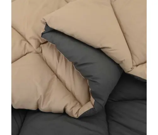 Täispika Aasta Tekk Antratsiit Ja Taupe 200 X 135 Cm Mikrokiud