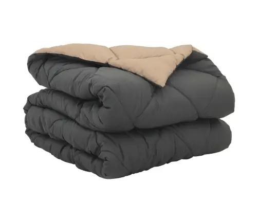 Pilnas Gada Sega Antracīts Un Taupe 200 X 135 Cm Mikrošķiedra Vidaxl